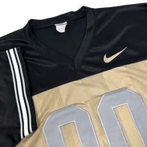 NIKE Vintage Black & Gold 00 Sewn On Football Jersey Army Saints One Size
